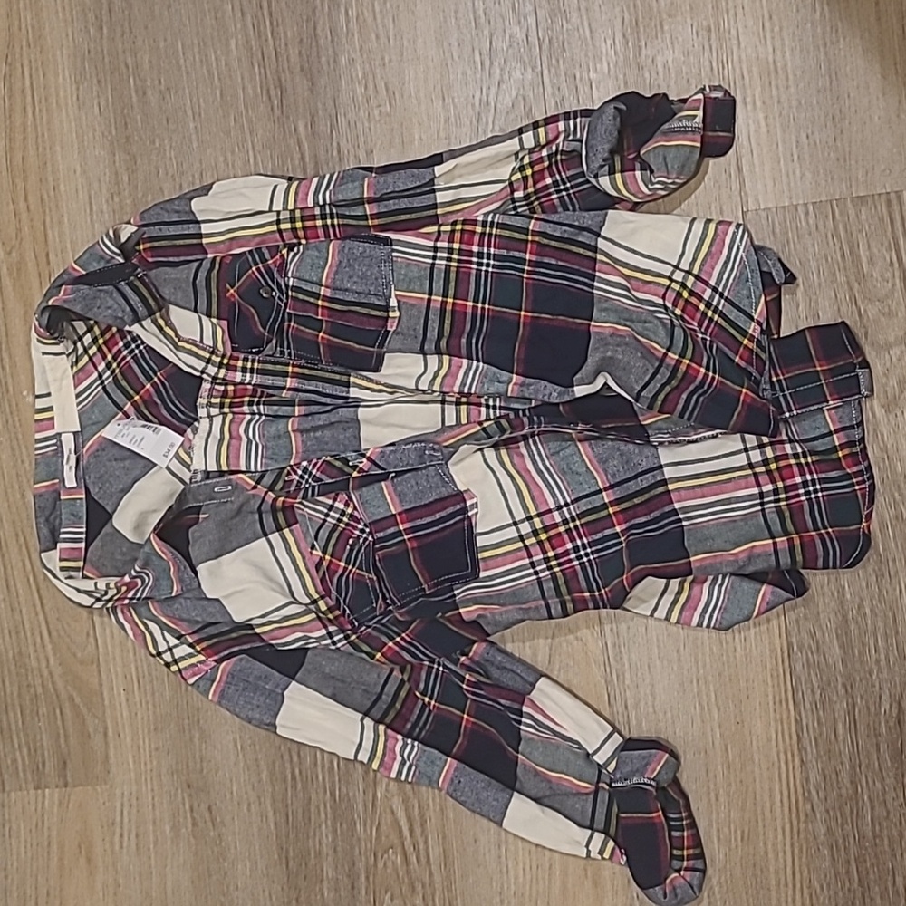 Maurices Multicolor Plaid Buttonup